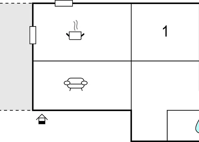 公寓 1 Bedroom Stunning In